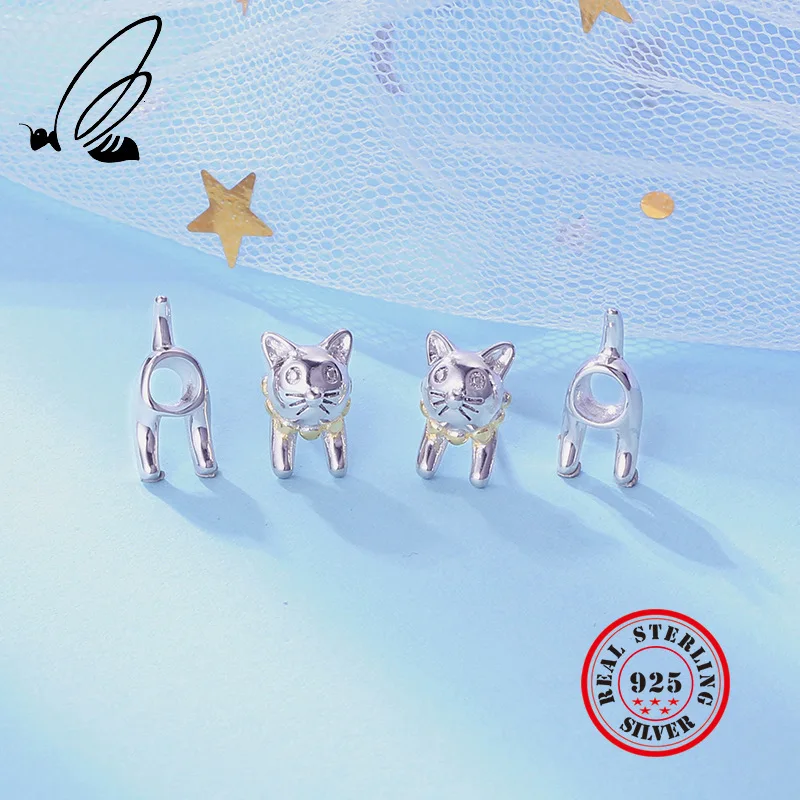 Kitten 925 Sterling Silver Stud Earring Platinum Plated Oorbellen Simple Korean Earing Aretes De Mujer Women Accessories Jewelry
Kitten 925 Sterling Silver Stud Earring Platinum Plated Oorbellen Simple Korean Earing Aretes De Mujer Women Accessories Jewelry