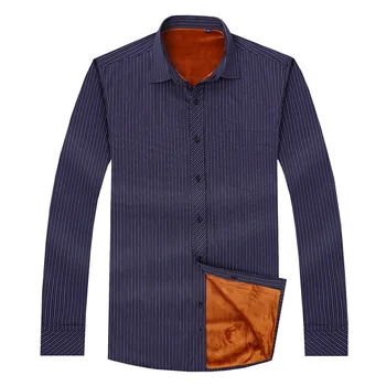 Winter Fat Man Keep Warm Shirt Plus Fat plus Size Men Loose Leisure Plus Velvet Thicken Stripes Shirt
Winter Fat Man Keep Warm Shirt Plus Fat plus Size Men Loose Leisure Plus Velvet Thicken Stripes Shirt