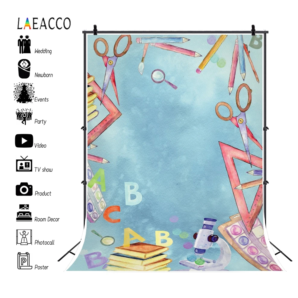 Laeacco Back To School Party Backdrops Book Ruler Magnifier Pen Letter Pattern Blue Photographic Backgrounds For Photo Studio
Laeacco Back To School Party Backdrops Book Ruler Magnifier Pen Letter Pattern Blue Photographic Backgrounds For Photo Studio