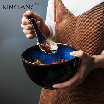 1 pcs KINGLANG Creative ceramic bowl salad bowl home rice bowl soup bowl Japanese retro tableware restaurant bowl
1 pcs KINGLANG Creative ceramic bowl salad bowl home rice bowl soup bowl Japanese retro tableware restaurant bowl