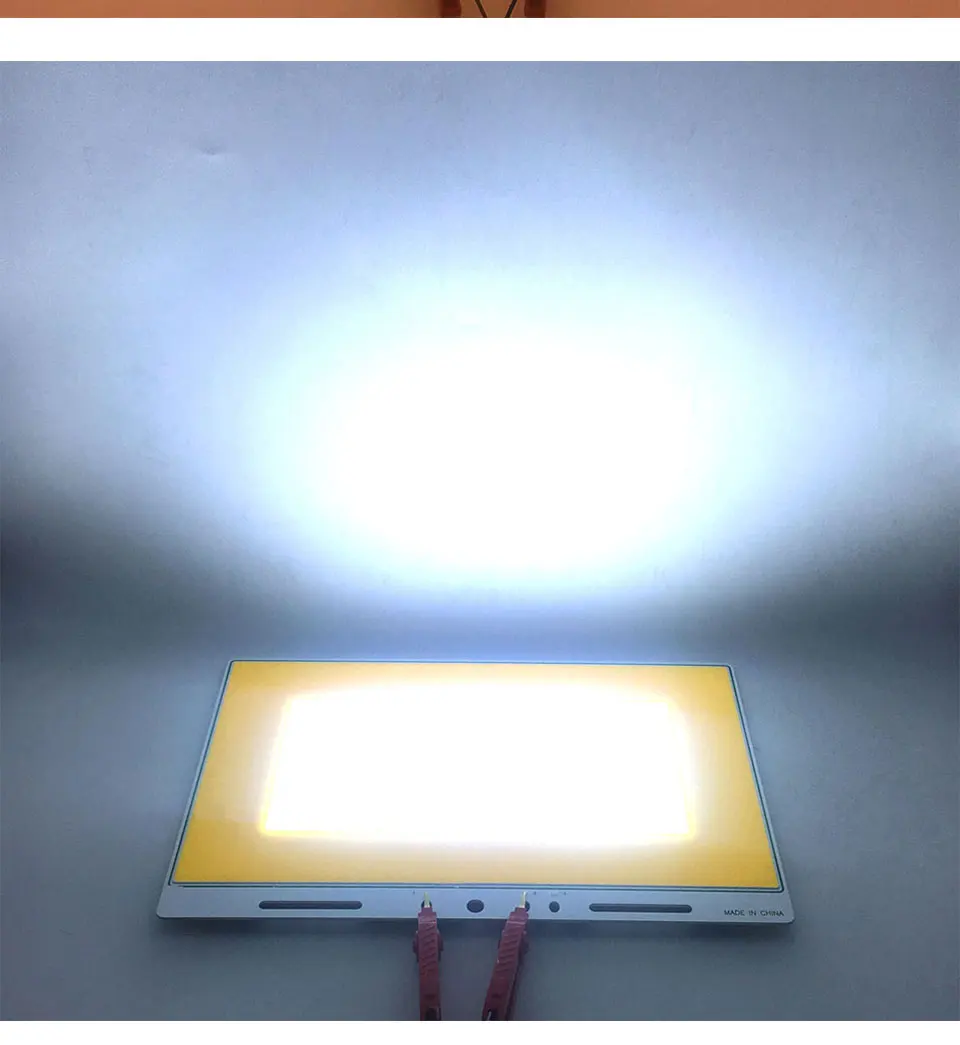 320x210mm Double Color Super Big 12V 200W LED COB Lamp for Car Bulbs House Outdoor Lighting DIY Warm Cool White Color COB Board (9)