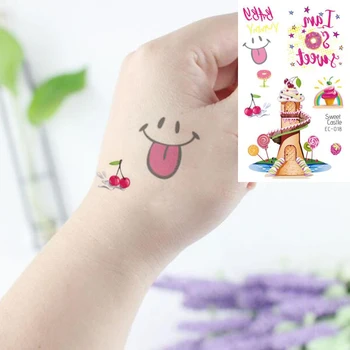 Boy Girl Child Temporary Tattoo Sticker Cherry Cake Rainbow Design Body Art Tatoo Summer Popular Waterproof Fake Tattoo Sticker
Boy Girl Child Temporary Tattoo Sticker Cherry Cake Rainbow Design Body Art Tatoo Summer Popular Waterproof Fake Tattoo Sticker