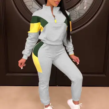 Sporty Casual Patchwork Two Piece Set Long Sleeve Active Wear Women Traksuits Fashion Workout Top And Pants Sets
Sporty Casual Patchwork Two Piece Set Long Sleeve Active Wear Women Traksuits Fashion Workout Top And Pants Sets