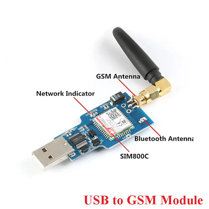 USB To GSM Module GSM GPRS SIM800C Computer Control Calling With Antenna Wireless Module Quad-Band
USB To GSM Module GSM GPRS SIM800C Computer Control Calling With Antenna Wireless Module Quad-Band