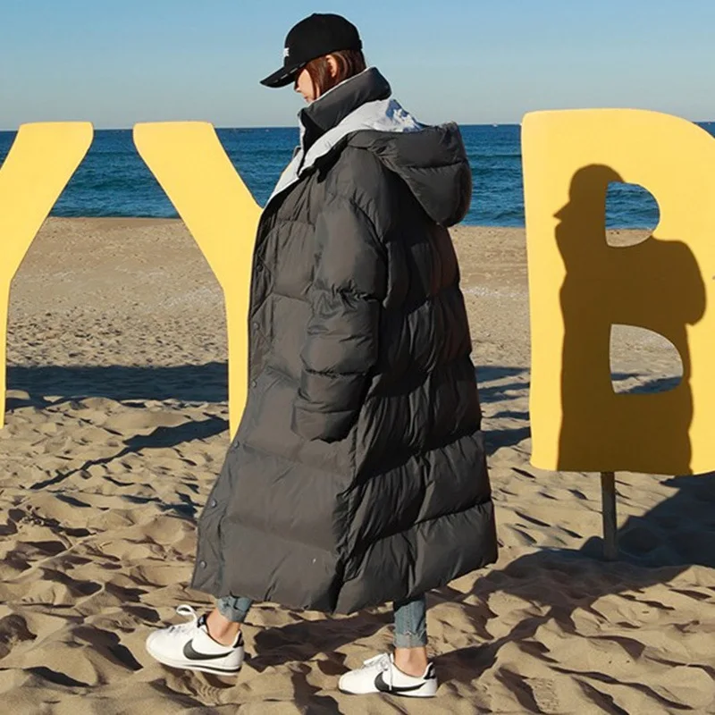 Over-the-Knee Cotton-padded Clothes Loose And Plus-sized down Coat Mid-length Korean-style Thick Cotton Coat Students Hooded Cot
Over-the-Knee Cotton-padded Clothes Loose And Plus-sized down Coat Mid-length Korean-style Thick Cotton Coat Students Hooded Cot