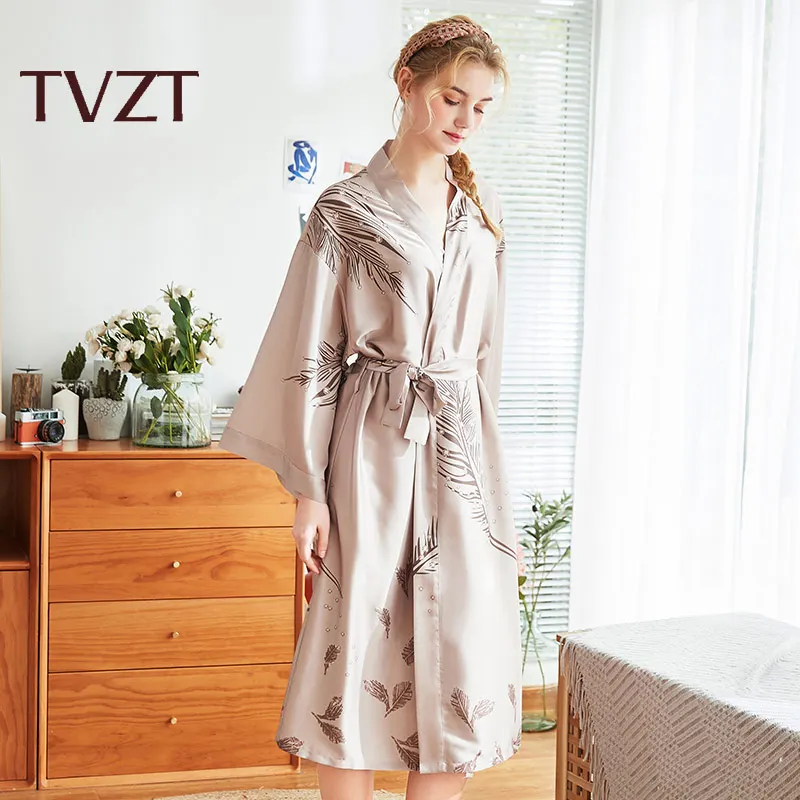 Tvzt 2020 new robe women's spring and summer home service women's robe loose printing comfortable and elegant
Tvzt 2020 new robe women's spring and summer home service women's robe loose printing comfortable and elegant