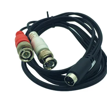 

4Pin S-Video Male to 2xBNC Male Plug Y Splitter Connector Adapter Cable Cord 25cm/1.5m