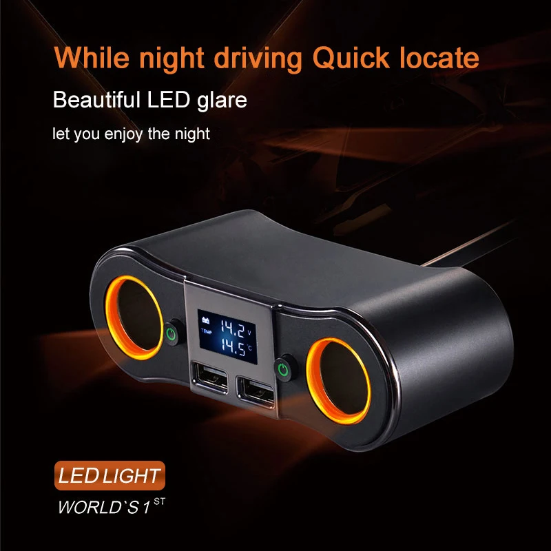 Cigarette Lighter Socket Splitter Adapter Car Charger DC 12V Car Cigarette Lighter 2 Way Dual Adapter Plug Socket Splitter
Cigarette Lighter Socket Splitter Adapter Car Charger DC 12V Car Cigarette Lighter 2 Way Dual Adapter Plug Socket Splitter