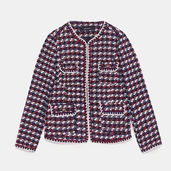 Retro girl plaid woolen woolen coat 2019 fashion new women's round neck elegant classical casual overcoatr
Retro girl plaid woolen woolen coat 2019 fashion new women's round neck elegant classical casual overcoatr