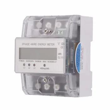 XTM024 5 (80) A 3x230/400V Three-Phase Four Wire Energy Meter Rail Electricity Power Accurate Clear Cover
XTM024 5 (80) A 3x230/400V Three-Phase Four Wire Energy Meter Rail Electricity Power Accurate Clear Cover