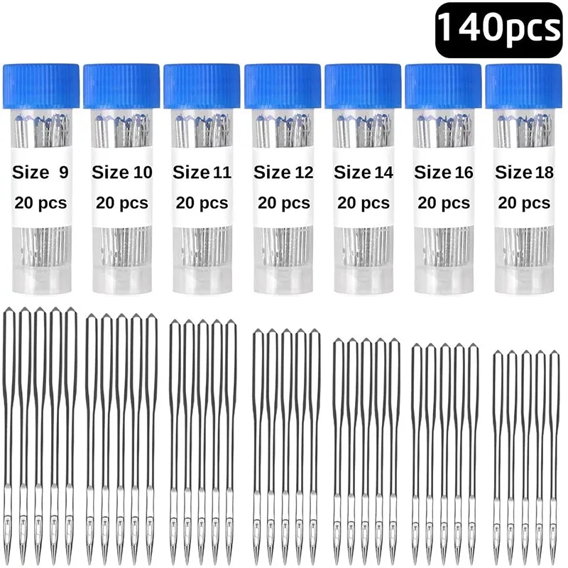 Imzay 140 PCS Count Sewing Machine Needles Sewing Machine Parts With Needle Bottle Universal Point For Singer Varmax Sizes
Imzay 140 PCS Count Sewing Machine Needles Sewing Machine Parts With Needle Bottle Universal Point For Singer Varmax Sizes