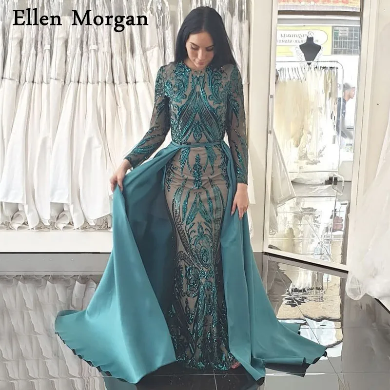 Dark Green Arabic Muslim Mermaid Evening Dresses 2019 Long Sleeves Removable Skirt Shiny Moroccan Event Formal Party Prom Gowns
Dark Green Arabic Muslim Mermaid Evening Dresses 2019 Long Sleeves Removable Skirt Shiny Moroccan Event Formal Party Prom Gowns