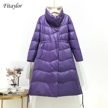 Fitaylor 90% White Duck Down Winter Women Ultra Light Down Parkas Snow Warm Long Female Casual Turtleneck Bread Coat Outwear
Fitaylor 90% White Duck Down Winter Women Ultra Light Down Parkas Snow Warm Long Female Casual Turtleneck Bread Coat Outwear