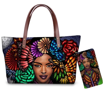 Coloranimal 2020 Women Tote Handbag Bags Set Colorful Afro Queen Girl Art Exotic Ethnic Style Printed Brand Shoulder Bags sac
Coloranimal 2020 Women Tote Handbag Bags Set Colorful Afro Queen Girl Art Exotic Ethnic Style Printed Brand Shoulder Bags sac