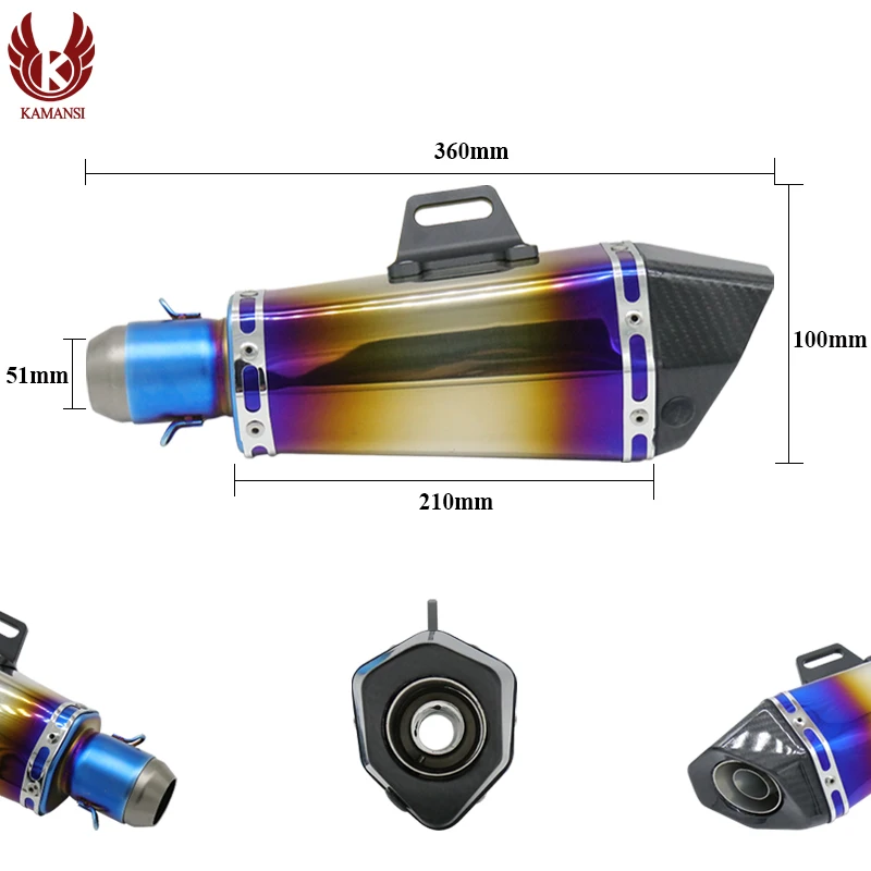 36-51mm Akrapovic Exhaust Motorcycle Yoshimura Escapamento Para Moto Exhaust Pipe Muffler Tubes Silcencer with Removable Racing
36-51mm Akrapovic Exhaust Motorcycle Yoshimura Escapamento Para Moto Exhaust Pipe Muffler Tubes Silcencer with Removable Racing