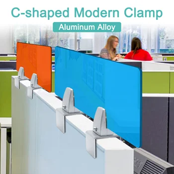 2pcs Thick Clamp Multifunction Modern Rustproof C-shaped Desktop Partition Retainer Clips Home Office Aluminum Alloy Punch-free
2pcs Thick Clamp Multifunction Modern Rustproof C-shaped Desktop Partition Retainer Clips Home Office Aluminum Alloy Punch-free