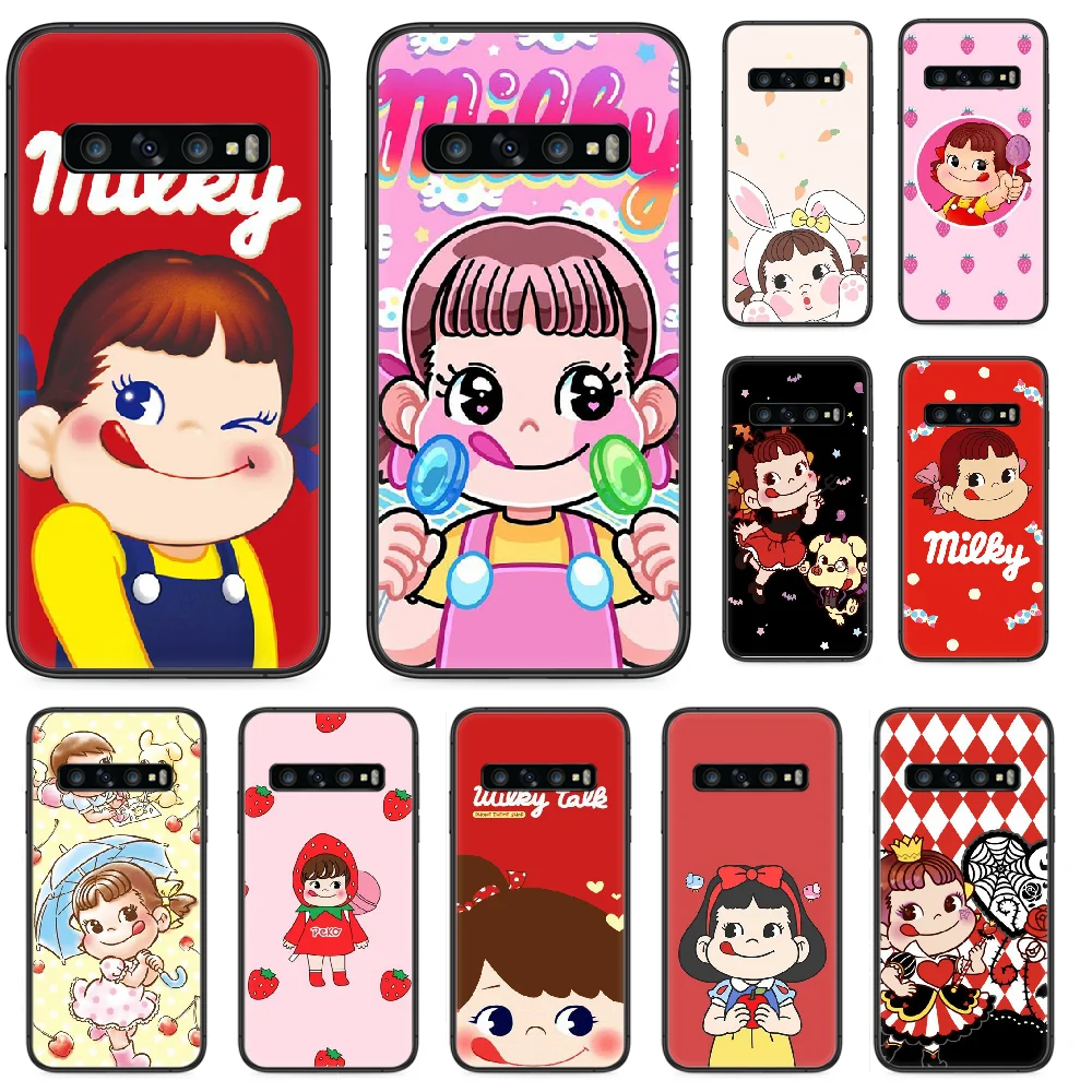 Милый молочный чехол Fujiya Peko для телефона девушек Samsung Galaxy S 10 20 3 4 5 6 7 8 9 Plus E Lite Uitra