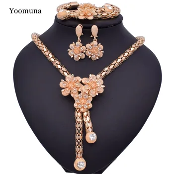 Luxury Dubai Gold Jewelry Sets for Women Necklace Bracelet Earrings Ring African Wedding Bridal Jewelry Set
Luxury Dubai Gold Jewelry Sets for Women Necklace Bracelet Earrings Ring African Wedding Bridal Jewelry Set