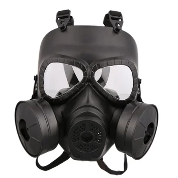 Protective Mask Full-covered Gas Mask Helmet Men Women PC Lens Adjustable Shock Resistance Sportswear For CS With Double Fans
Protective Mask Full-covered Gas Mask Helmet Men Women PC Lens Adjustable Shock Resistance Sportswear For CS With Double Fans