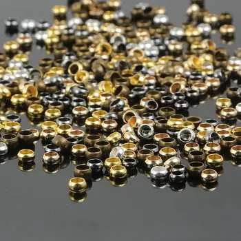 500pcs/bag Copper Gold Silver Ball Crimp End Beads Dia 1.5/2/3/4mm Stopper Spacer Beads For DIY Jewelry Making Findings Supplies
500pcs/bag Copper Gold Silver Ball Crimp End Beads Dia 1.5/2/3/4mm Stopper Spacer Beads For DIY Jewelry Making Findings Supplies