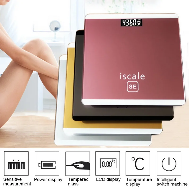Digital Body Weight Bathroom Scale with Temperature Large LCD Display Weight Scale Health Weighting Scale
Digital Body Weight Bathroom Scale with Temperature Large LCD Display Weight Scale Health Weighting Scale
