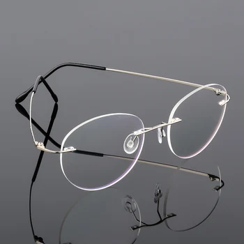 Flexible Memory Titanium Folding Oval Rimless Eyeglasses Frame Lightweight Optical Glasses Oculos De Grau Glasses Frame 862
Flexible Memory Titanium Folding Oval Rimless Eyeglasses Frame Lightweight Optical Glasses Oculos De Grau Glasses Frame 862