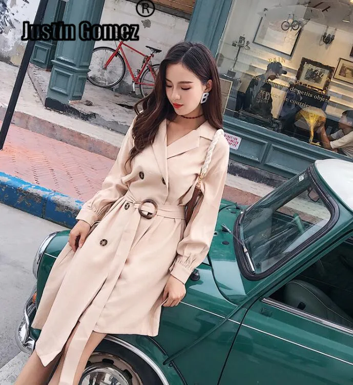 New Autumn 2019 Irregular Double-breasted Trench Coat Streetwear V Neck Women's Windbreaker High Quality Women's Coat With Belt
New Autumn 2019 Irregular Double-breasted Trench Coat Streetwear V Neck Women's Windbreaker High Quality Women's Coat With Belt