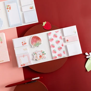 Cute and fresh little strawberry sticky note learning office message notepad multi-function folding sticky note cute memo
Cute and fresh little strawberry sticky note learning office message notepad multi-function folding sticky note cute memo