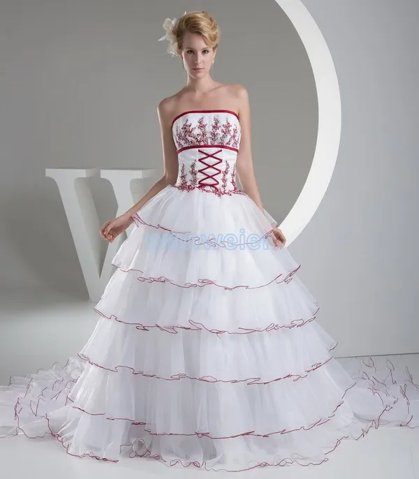 free shipping lace up off the shoulder custommade size/color red embroidry balll gowns small train chiffon wedding dresses 2016
free shipping lace up off the shoulder custommade size/color red embroidry balll gowns small train chiffon wedding dresses 2016