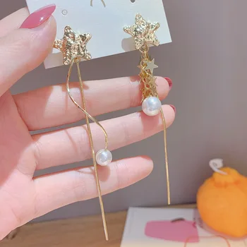 Earrings Women's Long Elegant Cool Five-Star Tassels Pearl Earring Earrings
Earrings Women's Long Elegant Cool Five-Star Tassels Pearl Earring Earrings