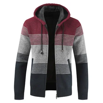 Sweater Coat Men 2020 Winter Thick Warm Hooded Cardigan Jumpers Men Striped Wool Liner Zipper Fleece Coats Men
Sweater Coat Men 2020 Winter Thick Warm Hooded Cardigan Jumpers Men Striped Wool Liner Zipper Fleece Coats Men