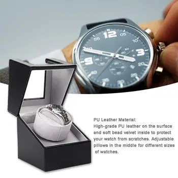 Black Single Watch Winder For Automatic Watches Automatic Winder Leather Electric Winding Watch Box 12*13*16CM Storage Display C
Black Single Watch Winder For Automatic Watches Automatic Winder Leather Electric Winding Watch Box 12*13*16CM Storage Display C