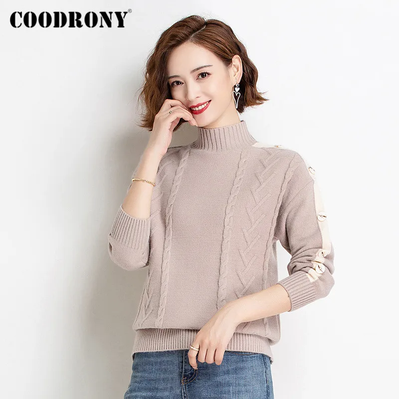 COODRONY Brand 2020 New Autumn Winter Pure Color Slim Pullover Women's Sweaters Knitting Turtleneck Warm Female Jumper W1152
COODRONY Brand 2020 New Autumn Winter Pure Color Slim Pullover Women's Sweaters Knitting Turtleneck Warm Female Jumper W1152