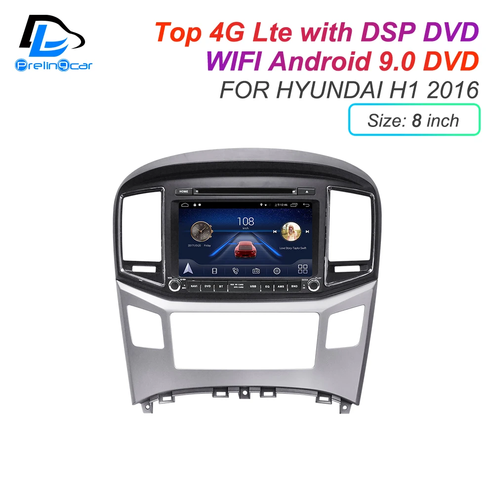 Flash Deal IPS screen DSP sound Android 9.0 2 DIN 4g Lte radio For hyundai H1 2010 2016 years  GPS DVD player stereo navigation 1