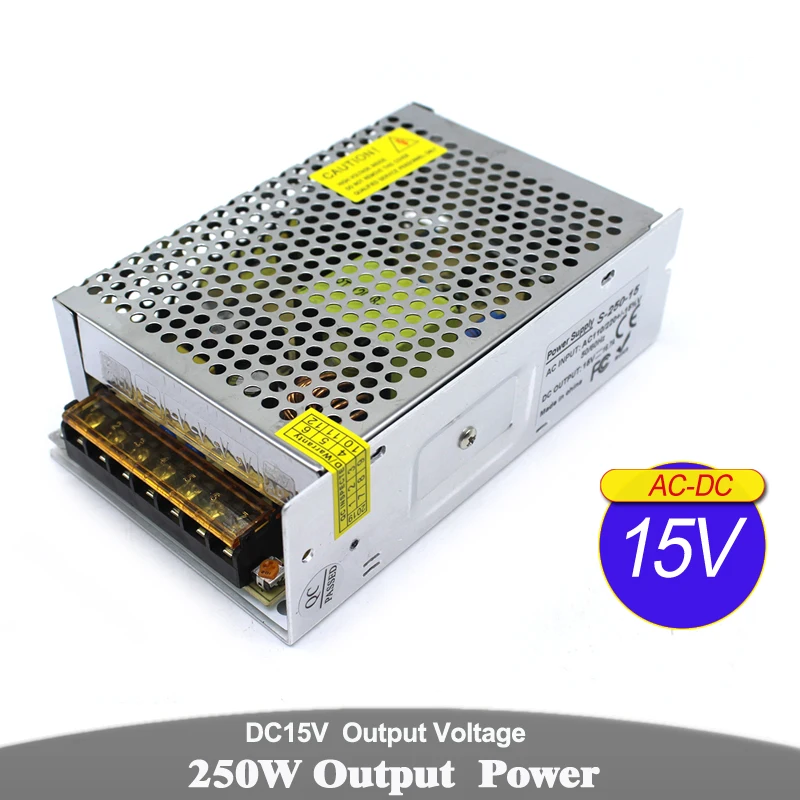 Small Volume Switching Power Supply 15V 250W Single Output Transformers AC110V 220V TO DC15v Power Source For LED Lighting CCTV
Small Volume Switching Power Supply 15V 250W Single Output Transformers AC110V 220V TO DC15v Power Source For LED Lighting CCTV