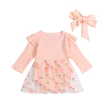 2Pcs Autumn Cotton Outfit Flower Mesh Splicing Ruffle Long-Sleeve Bodysuit Hairband for Toddler Baby Girls 0-24 Months
2Pcs Autumn Cotton Outfit Flower Mesh Splicing Ruffle Long-Sleeve Bodysuit Hairband for Toddler Baby Girls 0-24 Months