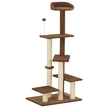 Cat Tree with Sisal Scratching Post Brown 125 cm Feature-packed Cat Tree Cats' Play Center Cat Gym for Multi-Cats Polyester 100%
Cat Tree with Sisal Scratching Post Brown 125 cm Feature-packed Cat Tree Cats' Play Center Cat Gym for Multi-Cats Polyester 100%