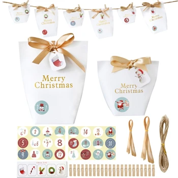 24 Sets Christmas 1-24 Advent Calendar Cookie Candy Cartons with Tags Clips Stickers Hemp Ropes Gift Storage Box Decoration
24 Sets Christmas 1-24 Advent Calendar Cookie Candy Cartons with Tags Clips Stickers Hemp Ropes Gift Storage Box Decoration
