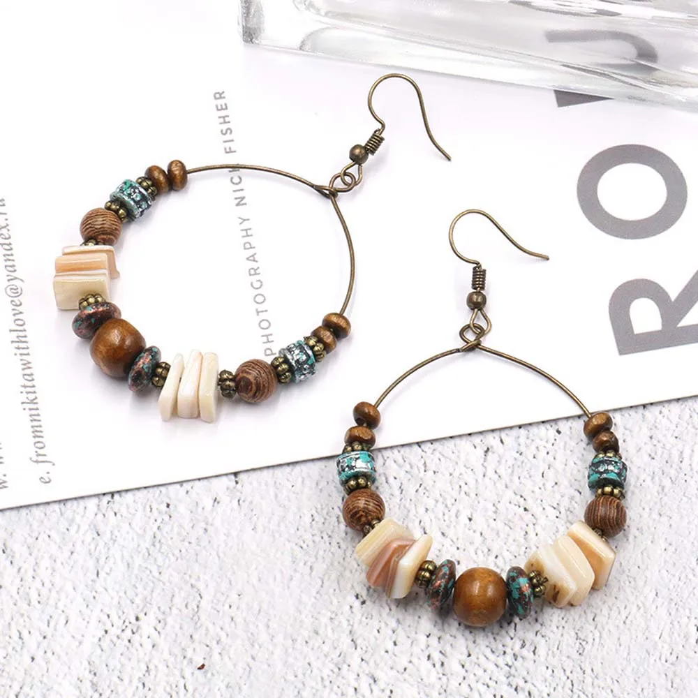 Bohemian Acrylic Beads Dangle Earrings for Women Girls Vintage Big Circle Round Drop Earrings Ethnic Geometric Earring Jewelry
Bohemian Acrylic Beads Dangle Earrings for Women Girls Vintage Big Circle Round Drop Earrings Ethnic Geometric Earring Jewelry