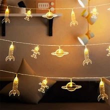 6M 3M 1.5M LED Galaxy String Lights Astronaut Rocket Mars Spaceship String Lights for Child Birthday Christmas Party Decoration
6M 3M 1.5M LED Galaxy String Lights Astronaut Rocket Mars Spaceship String Lights for Child Birthday Christmas Party Decoration