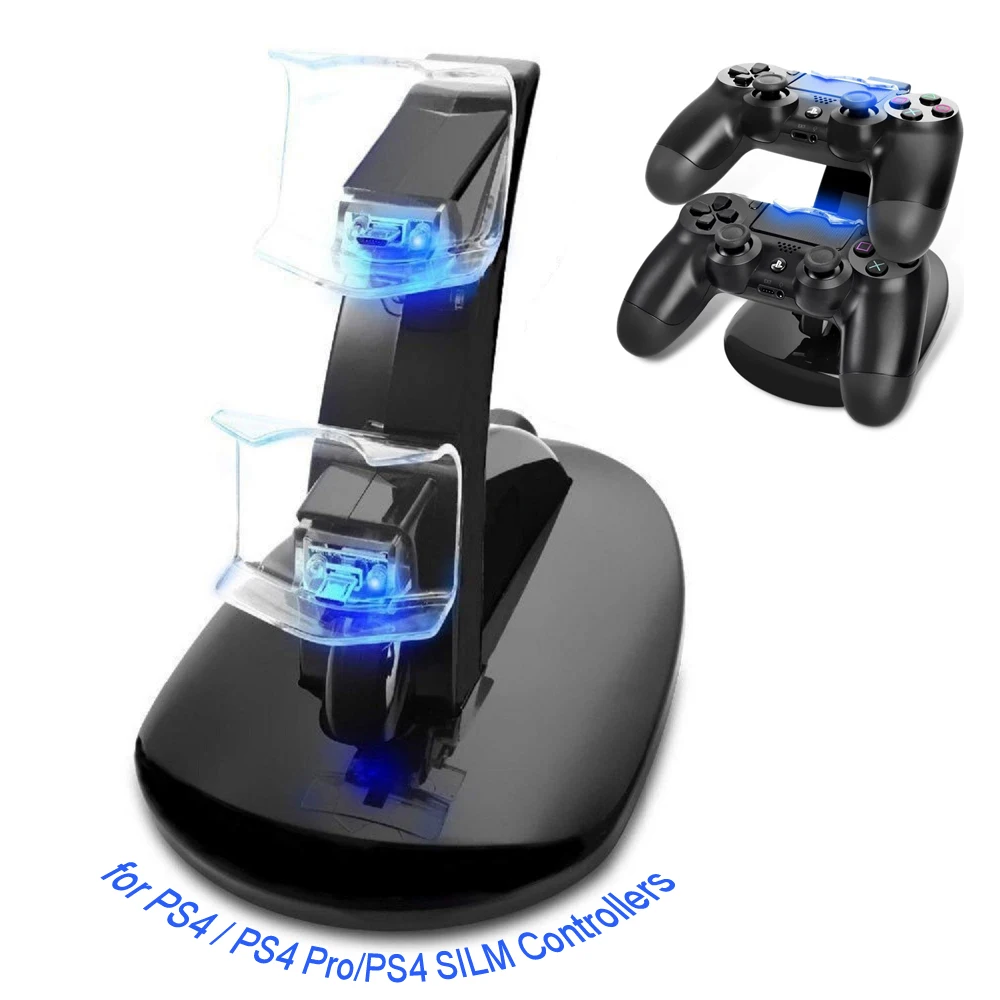 

PS4 Controller Charger Dock LED Dual USB Charging Stand Station Cradle for Sony Playstation 4 PS4 Pro / PS4 Slim PS4 Accessories
