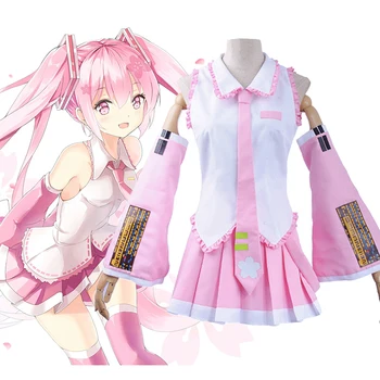 Anime Comic Sakura Miku Cosplay costumes Spring Miku Cosplay Costume Uniforms Suits Clothes Dresses Pink JK Sailor Outfit
Anime Comic Sakura Miku Cosplay costumes Spring Miku Cosplay Costume Uniforms Suits Clothes Dresses Pink JK Sailor Outfit