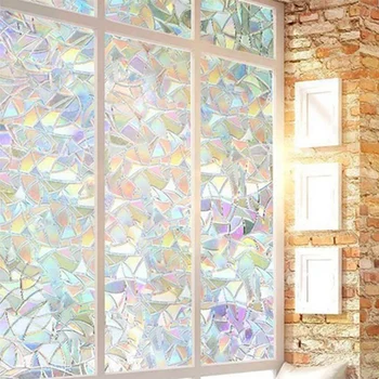 2 Pieces of Refracting Colorful Electrostatic Glass Paste Glue-Free Window Film Crescent Glass Window Grille 45 x 100cm
2 Pieces of Refracting Colorful Electrostatic Glass Paste Glue-Free Window Film Crescent Glass Window Grille 45 x 100cm