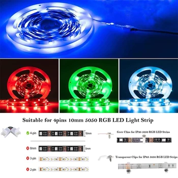 4Pin Light Strip Connector With Clips Home Lighting Easy Install 10mm Width 5050 90-180 Degree Angle L Shape RGB LED Adjustable
4Pin Light Strip Connector With Clips Home Lighting Easy Install 10mm Width 5050 90-180 Degree Angle L Shape RGB LED Adjustable