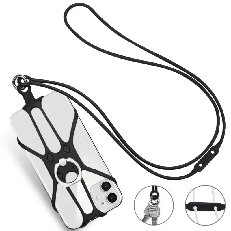 Sweet Colorful Silicone Phone Lanyard Holder With 360 degree Rotation Ring Kickstand Smartphone Neck Strap
Sweet Colorful Silicone Phone Lanyard Holder With 360 degree Rotation Ring Kickstand Smartphone Neck Strap
