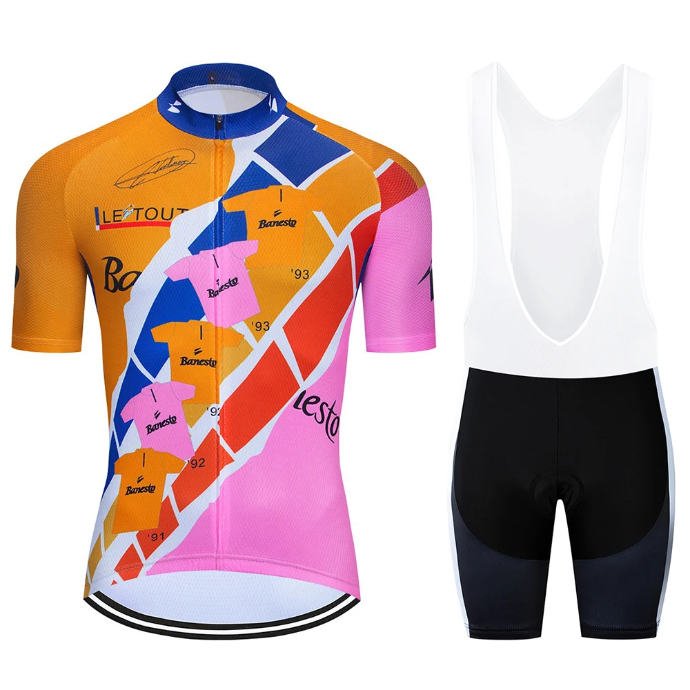 

2020 New Banesto cycling jersey 9D pad shorts bike wear set ropa ciclismo quick dry mens pro CYCLING Maillot Culotte