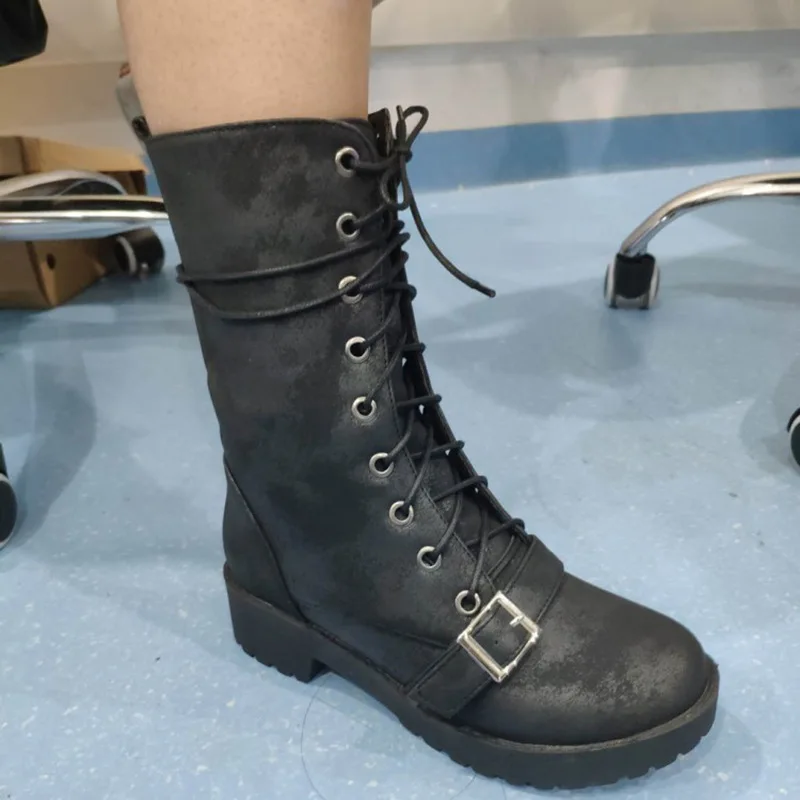 Elegant Woman Boots Women's Rubber Shoes Rain Low Heels booties Round Toe Lace Up Booties Ladies Luxury Designer Mid Calf 2019
Elegant Woman Boots Women's Rubber Shoes Rain Low Heels booties Round Toe Lace Up Booties Ladies Luxury Designer Mid Calf 2019