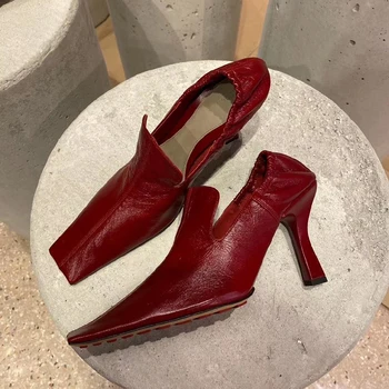 Fashion Pump Shoes Women Brand High Heels Square Toe Zapatos De Mujer Shallow Ladies Shoes New Brand Heel Women Elastic Heels
Fashion Pump Shoes Women Brand High Heels Square Toe Zapatos De Mujer Shallow Ladies Shoes New Brand Heel Women Elastic Heels