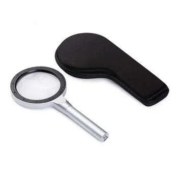 FGHGF 5-10 Times Aluminum Alloy LED Lamp Reading Magnifying Glass Handheld Magnifier With Shockproof Cloth Bag 
FGHGF 5-10 Times Aluminum Alloy LED Lamp Reading Magnifying Glass Handheld Magnifier With Shockproof Cloth Bag