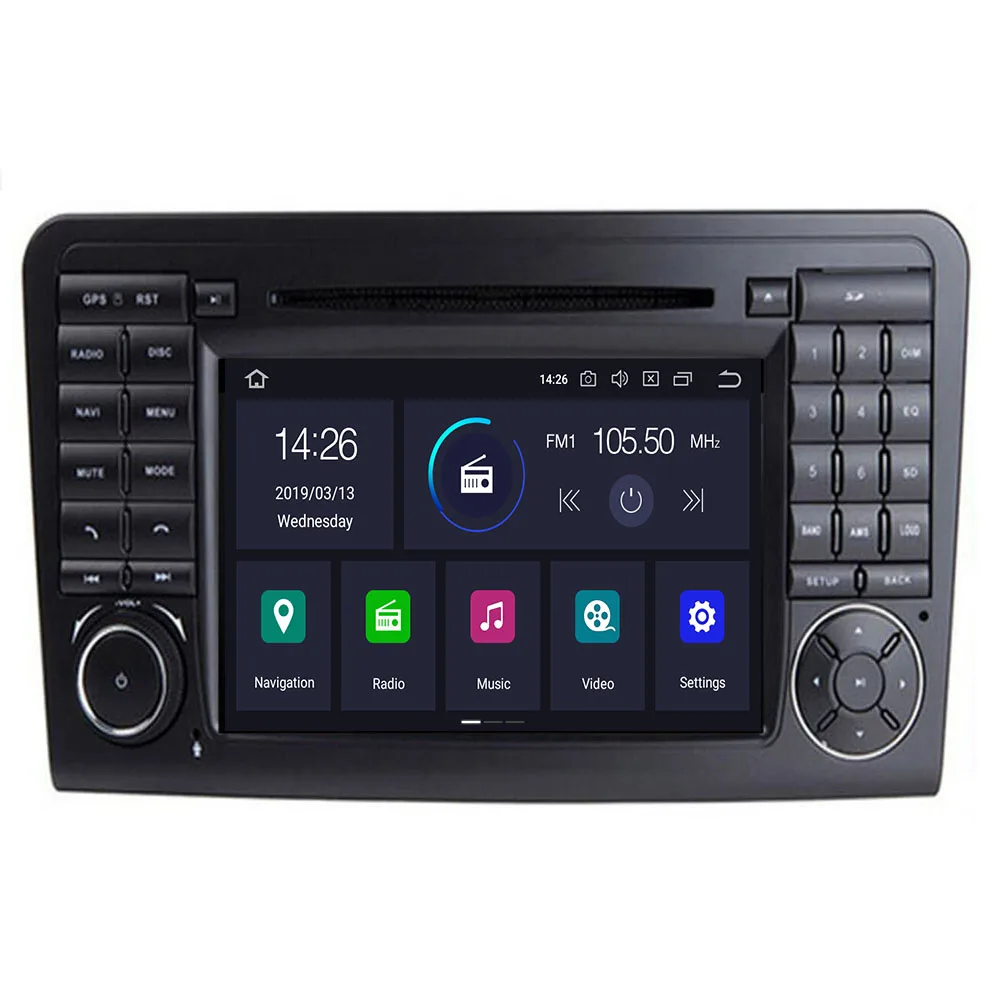 Автомобильный GPS-навигатор стерео-система на Android 10 4 Гб ОЗУ 64 ПЗУ для Mercedes Benz ML GL W164